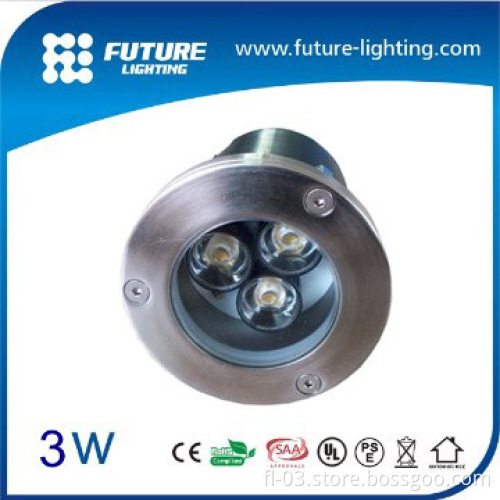 2014 outdoor decorative ip67 AC/DC12V 3W square led inground lamp